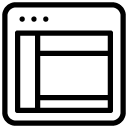 element left, up and down line Icon