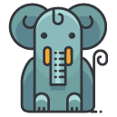 elephant Filled Outline Icon