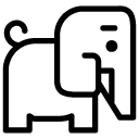 elephant line Icon