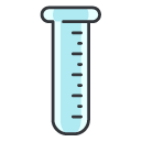 empty test tube Filled Outline Icon