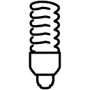 energy sufficient lightbulb line Icon