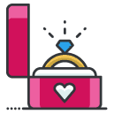 engagement ring Filled Outline Icon