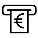 euro extract line Icon