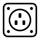 european electricity plug line Icon