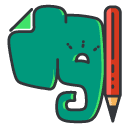 evernote Filled Outline Icon