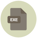 exe Flat Round Icon