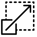 expand tool 1 line Icon