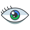 eye Filled Outline Icon