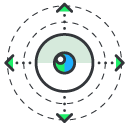 eyeball Filled Outline Icon