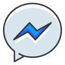 facebook messenger Filled Outline Icon