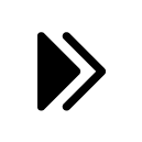 fast forward glyph Icon