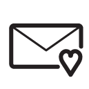 favourite email line Icon