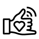 favourite hand gesture line Icon