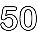 fifty line Icon
