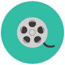 film Flat Round Icon