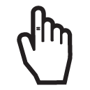 finger cursor line Icon