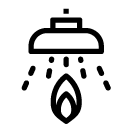 fire sprinklers line Icon