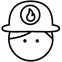 firefighter line Icon
