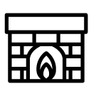 fireplace line Icon