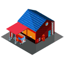 fire station Isometric Icon