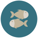 fish Flat Round Icon