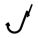 fishing glyph Icon