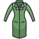 fitted coat Filled Outline Icon