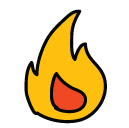 flame fire Doodle Icon