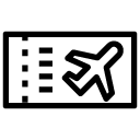 flight ticket line Icon