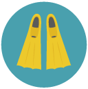 flippers Flat Round Icon