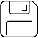 floppydisk save line Icon