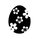 floral egg glyph Icon