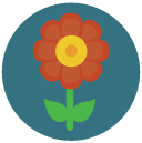 flower Flat Round Icon