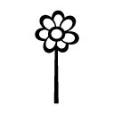 flower glyph Icon