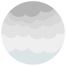 fog Flat Round Icon