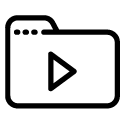 folder multimedia line Icon