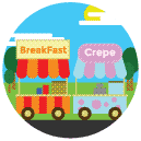 food stands flat Icon