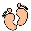 foot prints Doodle Icons