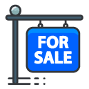 for sale sign Filled Outline Icon