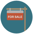 for sale Flat Round Icon