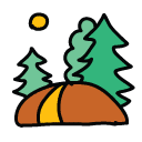 forest path Doodle Icons