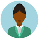formal woman Flat Round Icon
