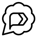 forward chat six line Icon