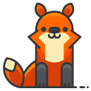 fox Filled Outline Icon