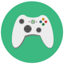 game controller Flat Round Icon