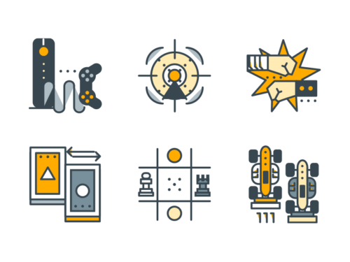 gaming filled outline icons