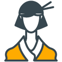 geisha Filled Outline Icon
