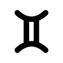 gemini glyph Icon