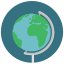 geography Flat Round Icon
