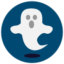 ghost Flat Round Icon